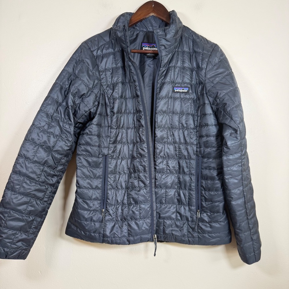 Patagonia Nano Puff Insulated Quilted Puffer Jacket Size Medium Navy Blue